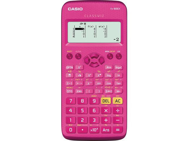 Casio wetenschappelijke rekenmachine FX-82EX, roze