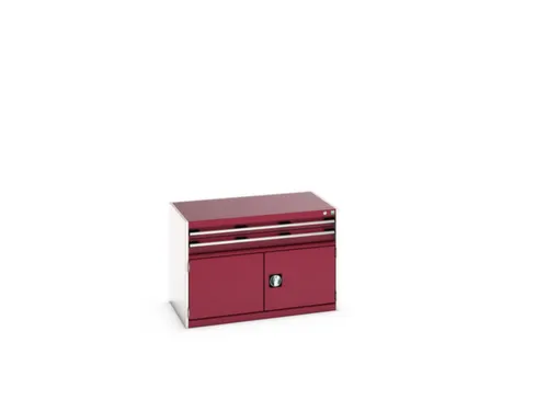 ladekast HxBxD 700x1050x650mm 2laden RAL7035 front RAL3004