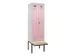 locker met bank,voor scheiding van kleding,HxBxD 2120x600x815mm,2vak