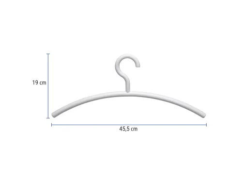 Kledinghanger MAUL acryl 460X190mm wit 5 stuks