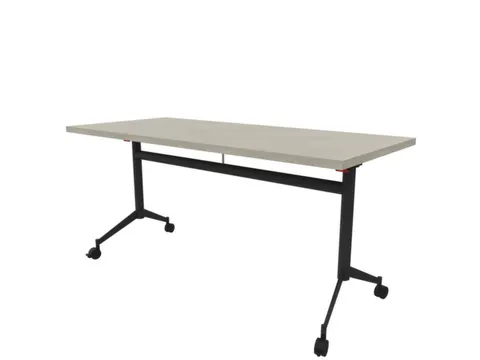 klaptafel,HxBxD 750x1600x700mm,hoekig,T-voet donkergrijs,ovale buis