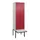 PBM-locker met bank,HxBxD 2120x600x815mm,2vak,vak B 300mm,draaigrendel