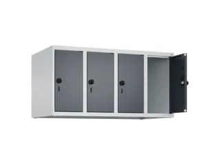 opzetkast,v. locker,4vak.,vak B 250mm,HxBxD 500x1000x500mm,vleugeldeur - 2