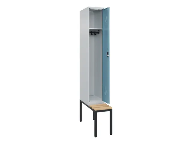 locker met bank,HxBxD 2120x300x815mm,1vak,vak B 300mm,cilinderslot