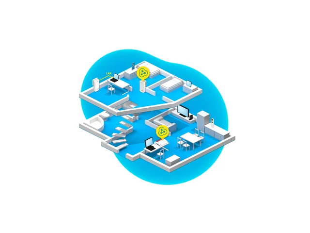 Fritz! Powerline Avm 1240 Ax Wlan Set Homeplug Av2 2X Adapter Rj-45