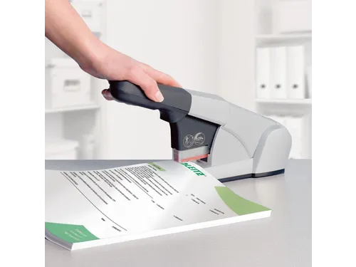 Blokhechter Leitz 5551 Heavy Duty 80vel zilvergrijs