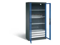 acculaadkast 1950x930x500mm 5stekkerdozen 230V cil.-slot front RAL5010