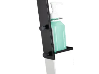 Handgeldispenser vloerstandaard met infobord Zilver - 4