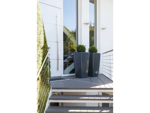 plantenpot,trapeziumvormig,PE,antracietgrijs,HxBxD 700x360x360mm