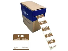 Etiket Avery HACCP donderdag bruin 40x56mm 500 stuks