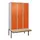 locker met bank,HxBxD 2120x1200x815mm,3vak,vak B 400mm,draaigrendel