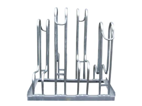 Fietsenrek L 1750mm 5plaatsen Dubbelzijdig Te Schroeven Verzinkt