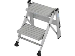 vouwtrapje,bordes H 500mm,eenzijdig,2treden,aluminium