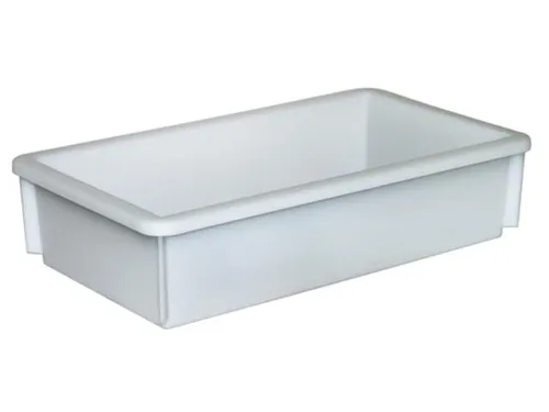 Stapelbak Pe Hxlxb 105X450X255Mm Inhoud 8L Naturel Wit