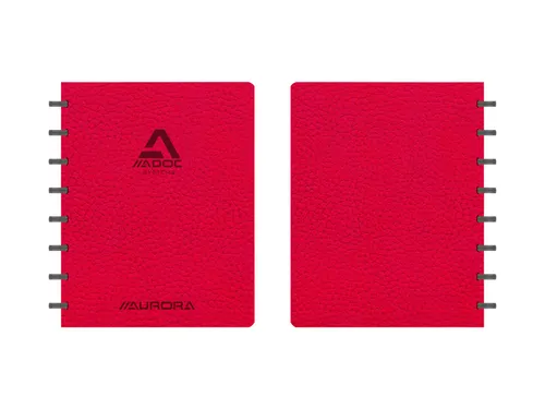 Schrift Adoc Business A5 ruit 5x5mm 144 pagina's 90gr rood