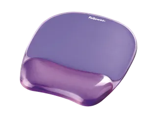 Muismat met polssteun Fellowes Crystals gel transparant paars - 1