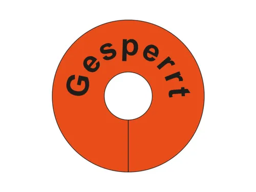 signaalring,v. gaasbox,“Afgezet”,v. opsteken,PVC,rood