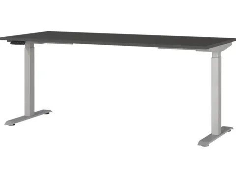 Elektrisch ihv bureau,HxBxD 720-1200x1800x800mm,blad grafiet