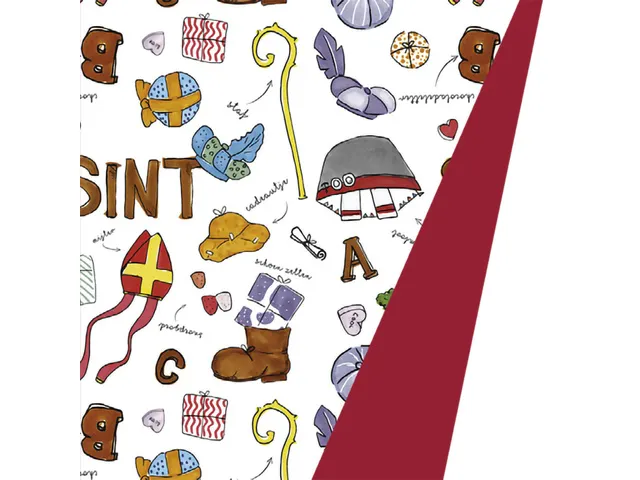 Cadeaupapier Kangaro Sint assorti 70 x 200 cm, 60 rol