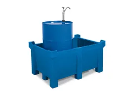 stapelbak,HxLxB 600x800x1200mm,300l,PE,blauw,Wanden gesloten