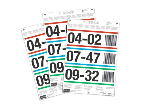 Papieren inserts voor documenthouders 210x74mm (60 kaartjes)