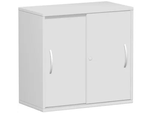 kantoor-schuifdeurkast 798x800x425mm hout romp+front Ral7035 2 OH