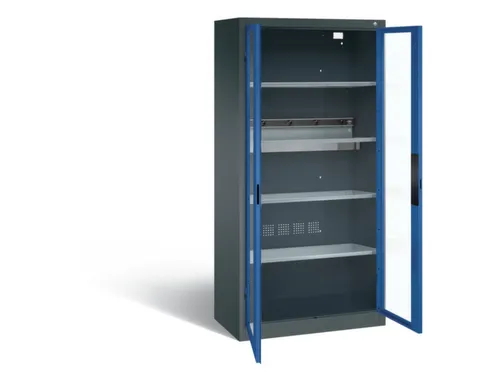 acculaadkast 1950x930x500mm 5stekkerdozen 230V cil.-slot front RAL5010