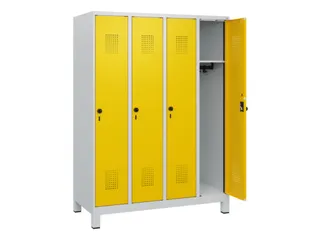 schoollocker,HxBxD 1630x1200x500mm,4vak,vak B 300mm,draaigrendel - 1