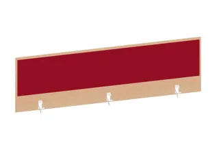 baliepaneel,v. bureau,aanbouw achter,B 1600mm,NE-esdoorn,BN4011-rood - 1