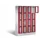 Lockerkast 1800x1190x500mm 4x4 vakken Cilinderslot, Sokkel, RAL3003