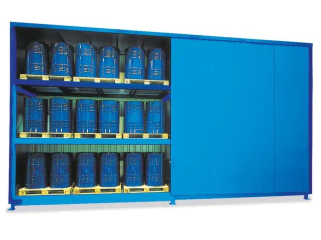 Stellingcontainer Gevaarlijke Stoffen Max. 48X200L Vaten Staand