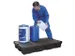 bac de rétention PE,p. bidons,vol. rétention 100l,HxlxP 175x1200x800
