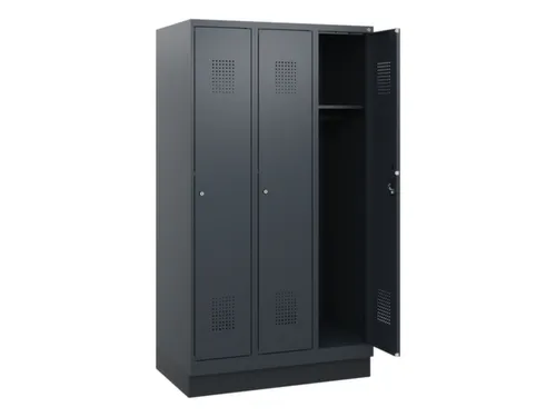 schoollocker,HxBxD 1630x900x500mm,3vak,vak B 300mm,cil.-slot,sokkel