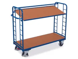 Bijzetwagen 250kg 1320x537mm 2 Etages Incl. Bodemplaat Hout