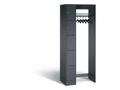 locker met kapstok,HxBxD 1950x740x480mm,romp RAL7016,front RAL7016