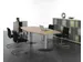 Vergadertafel vatvormig hxbxd 72x240x80/120cm blad beuken 2voeten Alu