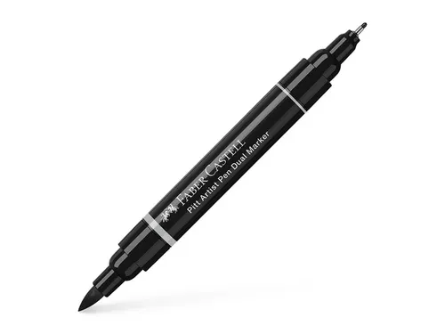 Tekenstift Faber-Castell Pitt Artist Pen duo marker 199 zwart