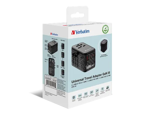 Verbatim 32125 GaN III universele travel adapter UTA-10