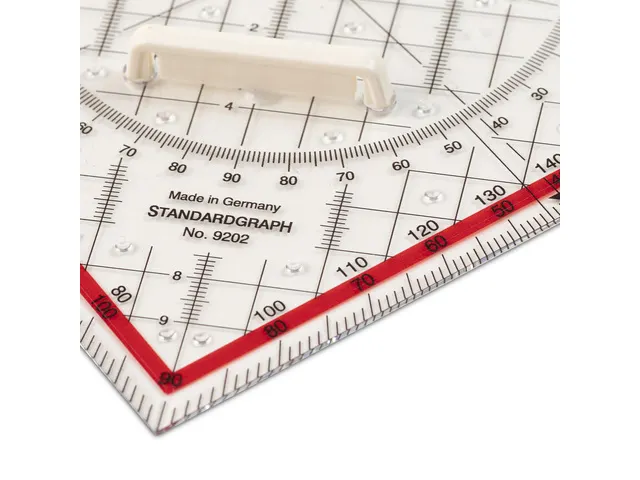 Équerre Standardgraph 23 cm avec poignée amovible en plastique