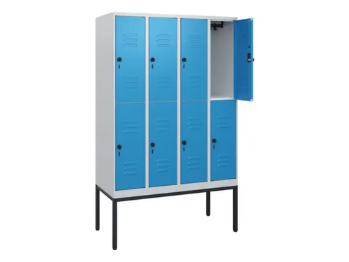 dubbeldekse locker,HxBxD 1950x1200x500mm,4x2vak.,vak B 300mm