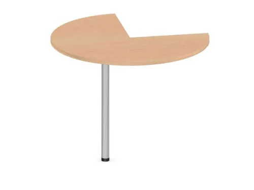 aanbouwtafel,i.h.v.,HxØ 720-840x1000mm,driekwartrond,NE-esdoorn