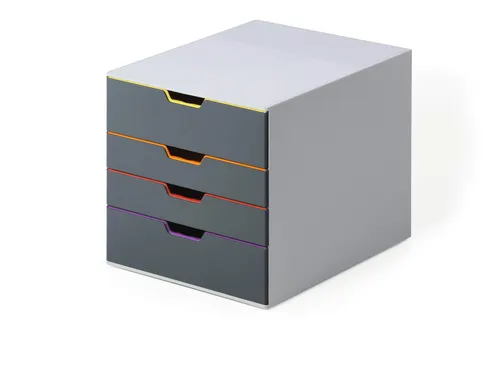 Ladenbox Durable Varicolor 4 laden grijs