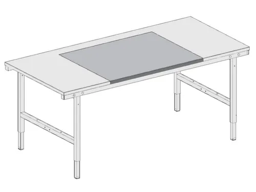 RVS-tafellegger,BxD 1000x800mm,meerprijs