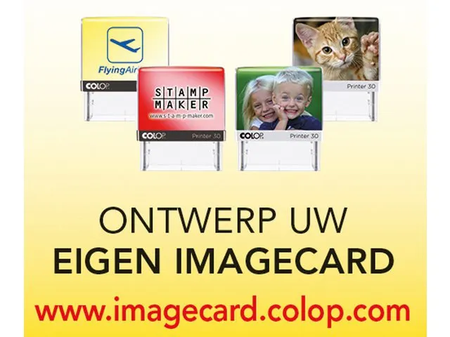 Tekststempel Colop Printer 10 +bon 3regels 27x10mm zwart