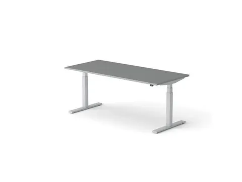 Elektrisch ihv bureau,HxBxD 650-1310x1800x800mm,blad donkergrijs