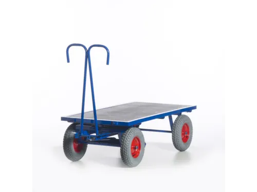 Handtrekwagen 1000kg 1600x800mm Luchtbanden Ral5010