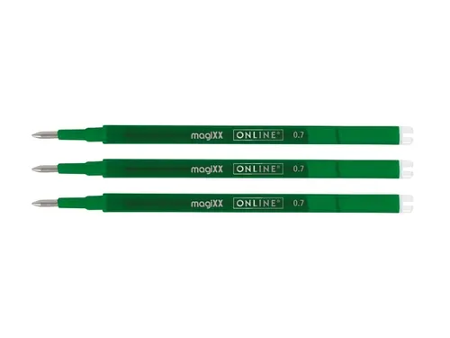 Gelschrijvervulling Online Magixx medium groen blister à 3 stuks