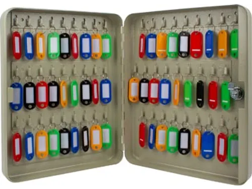 Sleutelkast Voor 54 Sleutelhangers Grijs Inclusief 2 Sleutels