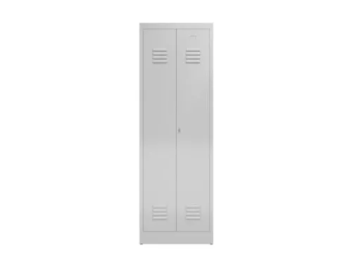 garderobekast HxBxD 1800x590x500mm 2vak klink RAL7035