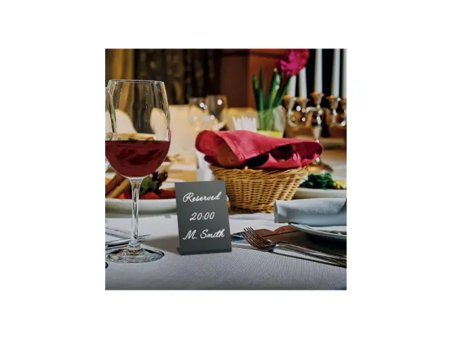 Krijtbord Securit A7 L-Bord Verticaal zwart 5 stuks